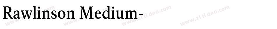 Rawlinson Medium字体转换